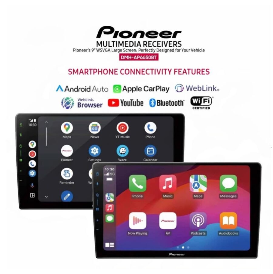 ⁦מערכת מולטימדיה Pioneer DMH-AP6650BT מסך Apple CarPlay ו Android Auto⁩ – תמונה ⁦2⁩