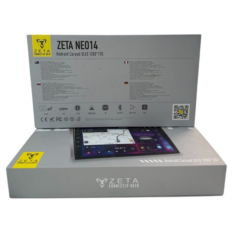 ZETA NEO14 – מסך מולטימדיה אנדרואיד חכם לרכב כולל פאנל מותאם