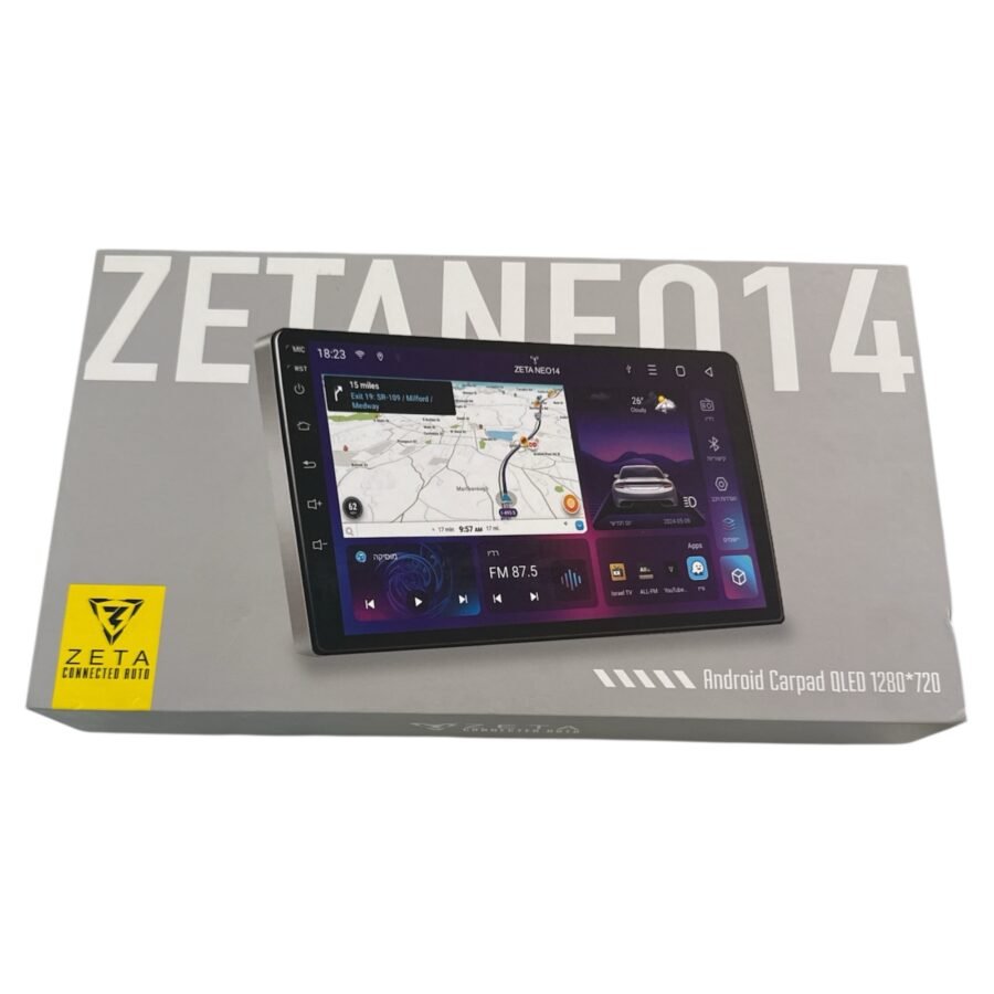 ⁦ZETA NEO14 – מסך מולטימדיה אנדרואיד חכם לרכב כולל פאנל מותאם⁩ – תמונה ⁦3⁩
