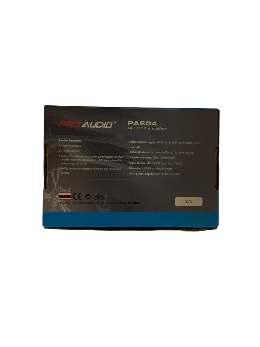 ⁦מגבר רכב PRO AUDIO PA804 – Car DSP⁩ – תמונה ⁦2⁩